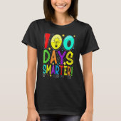 100 Days Smarter Happy 100th Day Of School Student T-shirt (Voorkant)