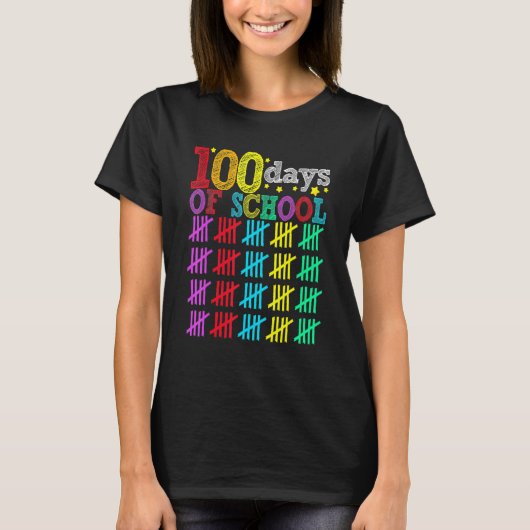 100 Days Smarter Happy 100th Day Of School Student T-shirt (Voorkant)