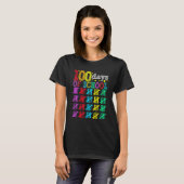 100 Days Smarter Happy 100th Day Of School Student T-shirt (Voorkant volledig)