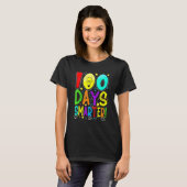 100 Days Smarter Happy 100th Day Of School Student T-shirt (Voorkant volledig)