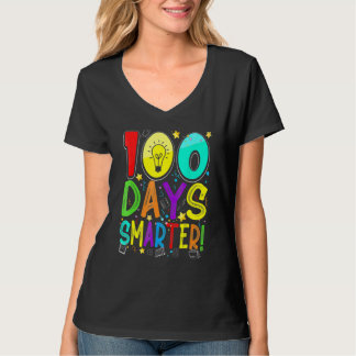 100 Days Smarter Happy 100th Day Of School Student T-shirt