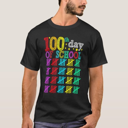 100 Days Smarter Happy 100th Day Of School Student T-shirt (Voorkant)