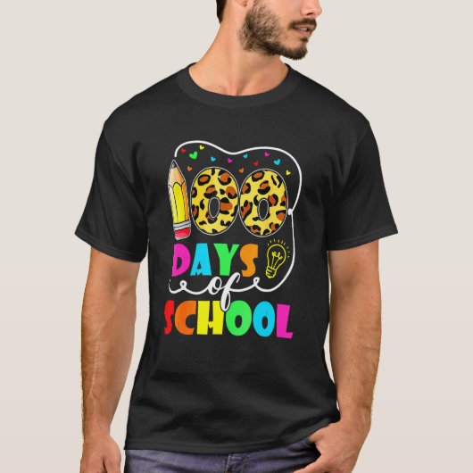 100 Days Smarter Happy 100th Day Of School Student T-shirt (Voorkant)