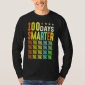 100 Days Smarter Happy 100th Day Of School Student T-shirt (Voorkant)