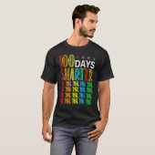 100 Days Smarter Happy 100th Day Of School Student T-shirt (Voorkant volledig)