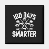 100 Days Smarter Hockey 100th Day Of School Studen Magneet (Voorkant)