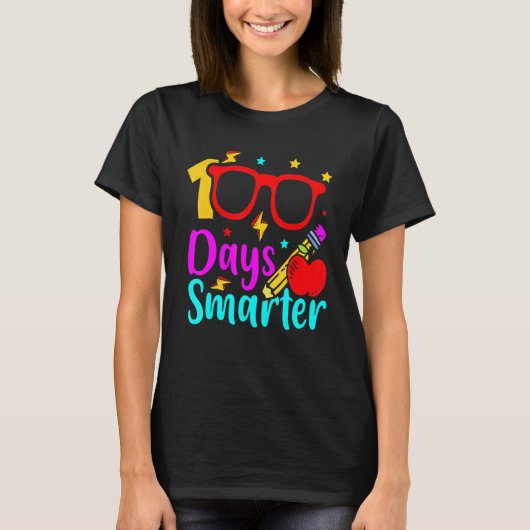 100 Days Smarter Kids Boy Girls 100th Day Of Schoo T-shirt (Voorkant)