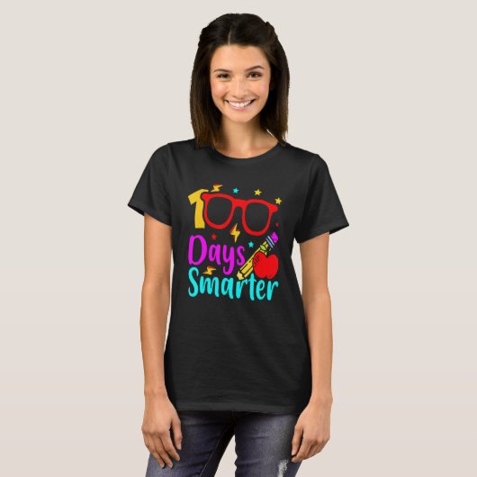 100 Days Smarter Kids Boy Girls 100th Day Of Schoo T-shirt (Voorkant volledig)