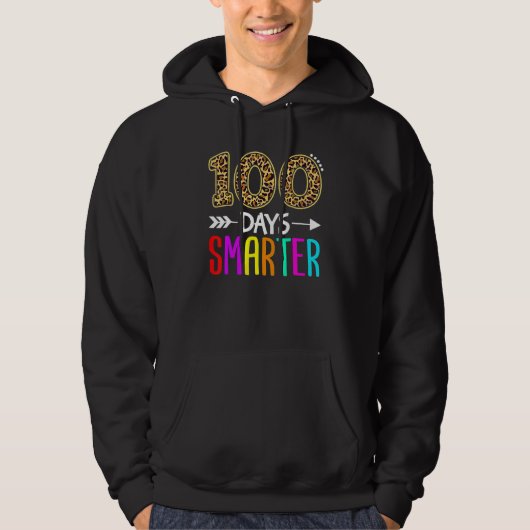 100 Days Smarter Kindergarten 100th Day Of School  Hoodie (Voorkant)