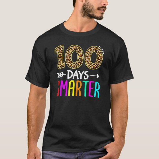 100 Days Smarter Kindergarten 100th Day Of School T-shirt (Voorkant)