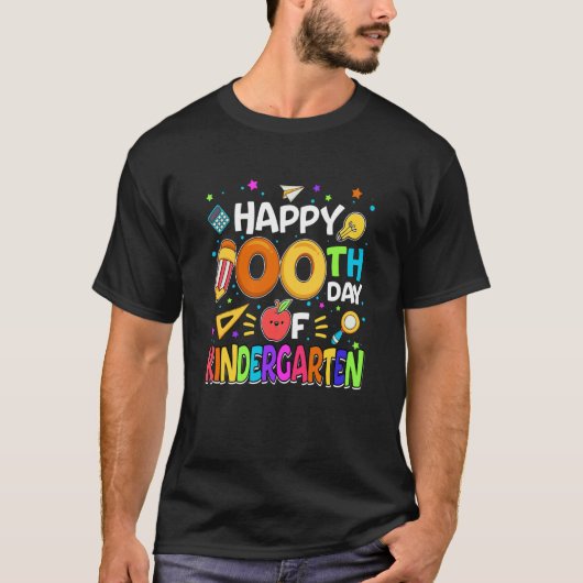 100 Days Smarter Kindergarten 100th Day Of School  T-shirt (Voorkant)