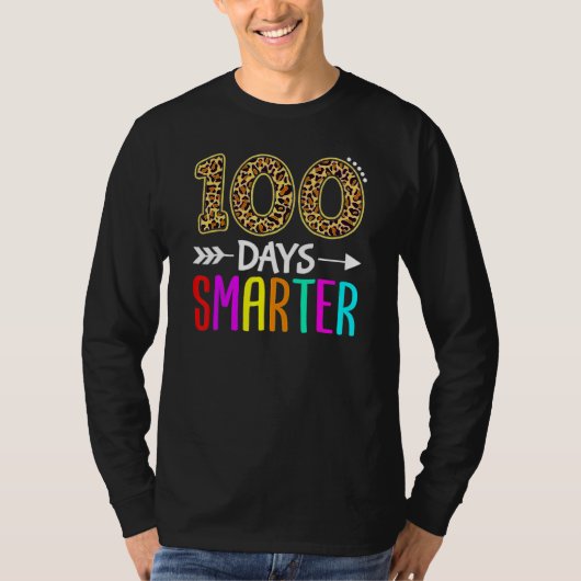 100 Days Smarter Kindergarten 100th Day Of School T-shirt (Voorkant)