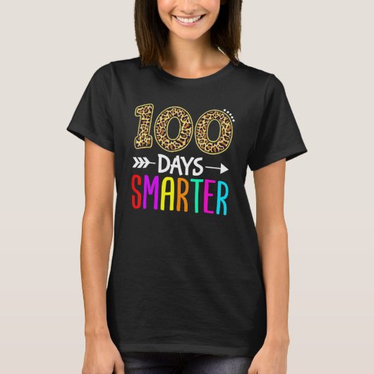 100 Days Smarter Kindergarten Child 100th Day Of S T-shirt (Voorkant)