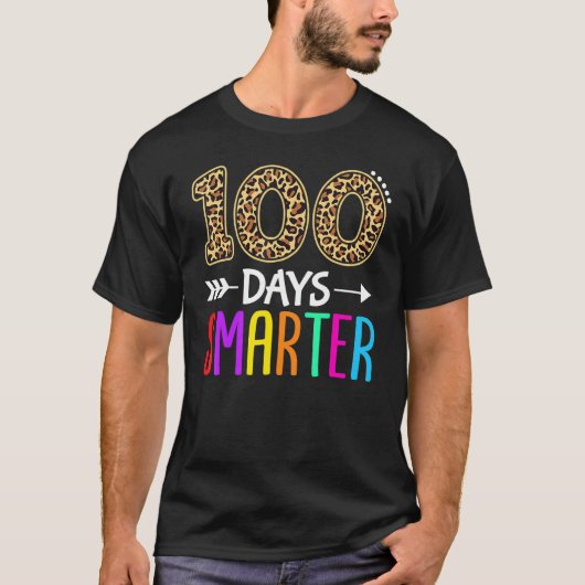 100 Days Smarter Kindergarten Child 100th Day Of S T-shirt (Voorkant)