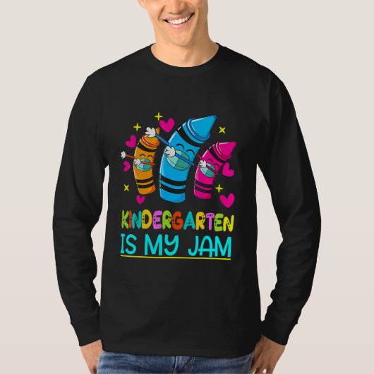 100 Days Smarter Kindergarten Is My Jam Teacher T-shirt (Voorkant)
