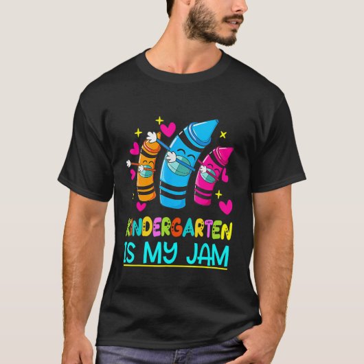 100 Days Smarter Kindergarten Is My Jam Teacher T-shirt (Voorkant)
