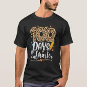 100 Days Smarter Leopard Happy 100th Day Of School T-shirt (Voorkant)