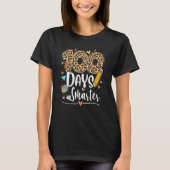 100 Days Smarter Leopard Happy 100th Day Of School T-shirt (Voorkant)