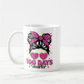 100 Days Smarter Messy Bun 100th Day Of School Tea Koffiemok (Links)