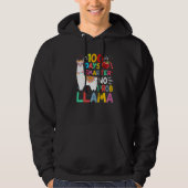 100 Days Smarter No Probllama Llama 100 Days of Sc Hoodie (Voorkant)