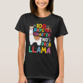 100 Days Smarter No Probllama Llama 100 Days of Sc T-shirt (Voorkant)