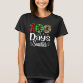 100 Days Smarter Plaid Leopard 100th Day Of School T-shirt (Voorkant)