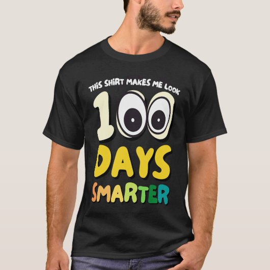 100 Days Smarter Preschool Kindergarten Elementary T-shirt (Voorkant)