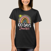 100 Days Smarter Rainbow Leopard Happy 100th Day O T-shirt (Voorkant)