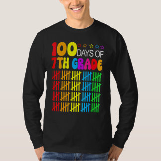 100 Days Smarter Seventh Grade 100th Day Of School T-shirt