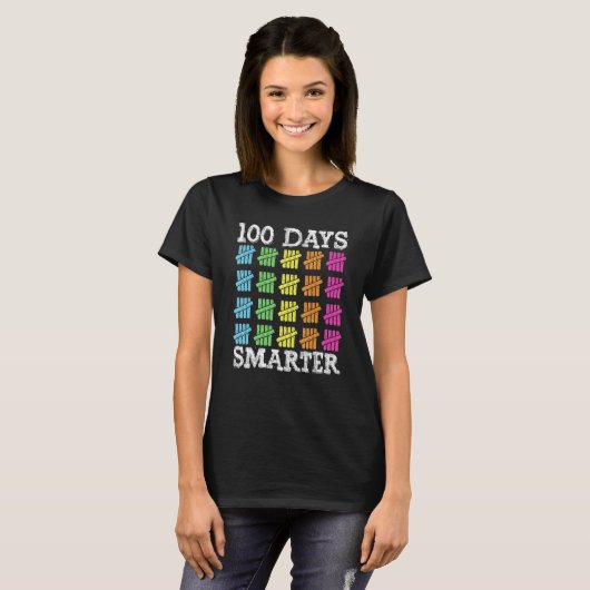 100 Days Smarter Shirt, Teachers Kids Boys Girls S T-shirt (Voorkant volledig)