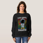 100 Days Smarter Space Astronaut 100th Day School  Trui (Voorkant volledig)
