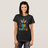 100 Days Smarter Teacher 100th Day Of School Unico T-shirt (Voorkant volledig)