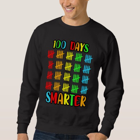 100 Days Smarter Teacher Educator School Class Tea Trui (Voorkant)