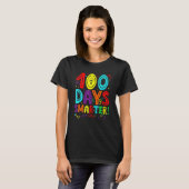 100 Days Smarter Teacher Student Happy 100th Day O T-shirt (Voorkant volledig)