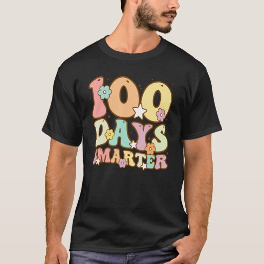 100 Days Smarter Teacher Students Happy 100th Day T-shirt (Voorkant)