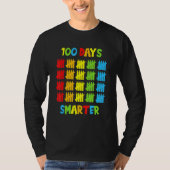 100 Days Smarter Teachers Kids Child 100th Day Of  T-shirt (Voorkant)