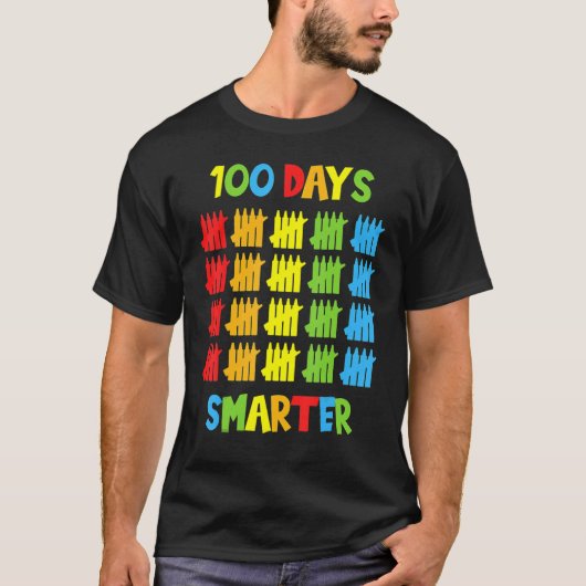 100 Days Smarter Teachers Kids Child 100th Day of T-shirt (Voorkant)