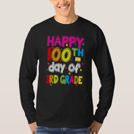 100 Days Smarter Third Grade 100th Day Of School 3 T-shirt (Voorkant)