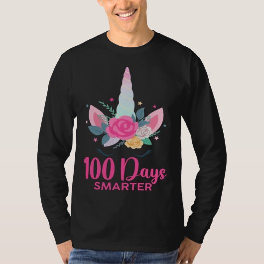 100 Days Smarter Unicorn Costume 100th Day Of Scho T-shirt (Voorkant)