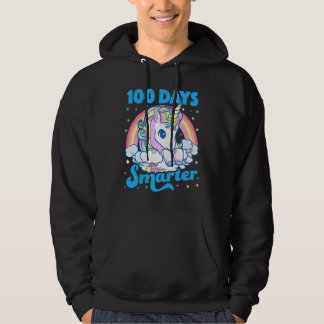 100 Days Smarter Unicorn Girls Teacher 100th Day O Hoodie