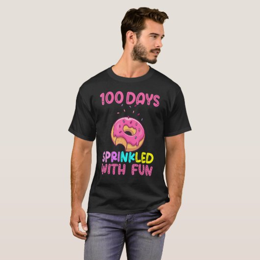 100 Days Sprinkled With Fun 100 Days Of School coo T-shirt (Voorkant volledig)