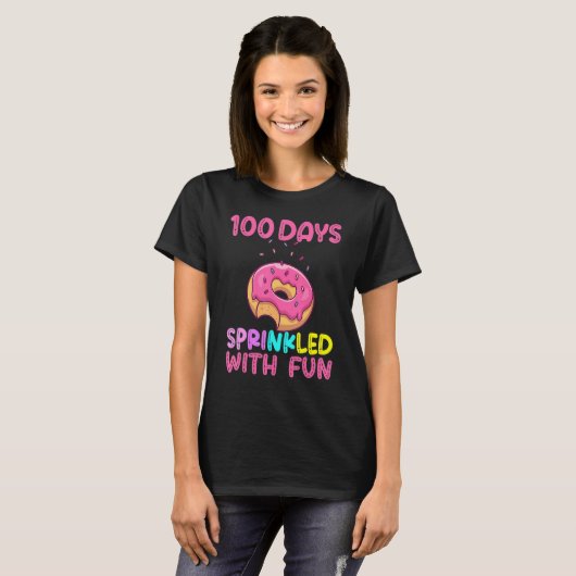 100 Days Sprinkled With Fun 100 Days Of School coo T-shirt (Voorkant volledig)