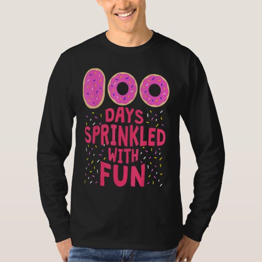 100 Days Sprinkled With Fun 100th Day Cute Donut G T-shirt (Voorkant)