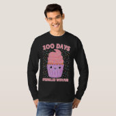 100 Days Sprinkled With Fun Cupcake 100th Day Of S T-shirt (Voorkant volledig)