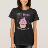100 Days Sprinkled With Fun Cupcake 100th Day Of S T-shirt (Voorkant)