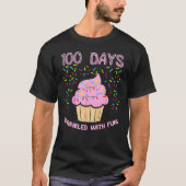 100 Days Sprinkled With Fun Cupcake 100th Day Of S T-shirt (Voorkant)