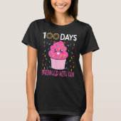 100 Days Sprinkled With Fun Cupcake 100th Day Of S T-shirt (Voorkant)