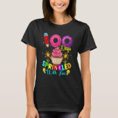 100 Days Sprinkled With Fun Cupcake 100th Day Of S T-shirt (Voorkant)