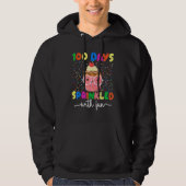 100 Days Sprinkled With Fun Cupcake 100th Day Teac Hoodie (Voorkant)