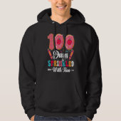 100 Days Sprinkled With Fun  Cut Donuts 100 Days o Hoodie (Voorkant)